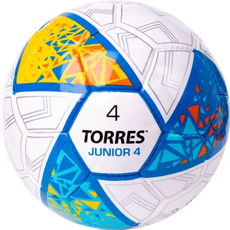 Мяч футб. TORRES Junior-4, F323804, р.4,глянц.ПУ, 4 сл, 32п, руч.сш, бел-жел-гол за 2&nbsp;070.60 ₽ купить в Томске