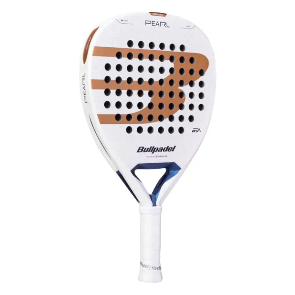 Ракетка для падела BULLPADEL Pearl 27, 497249, для проф-в, стекловолокно,карбон, бело-золотистый за 44&nbsp;319 ₽ в Томске