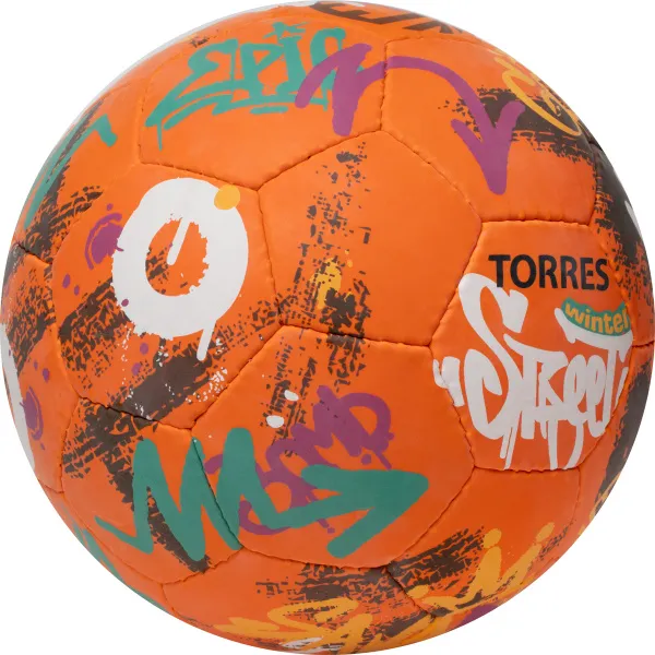 Мяч футб. TORRES Winter Street, F023285, р.5, 32 пан, рез, 4 подкл. слоя, руч. сшив,оранж-мультик. за 2&nbsp;713.20 ₽ в Томске