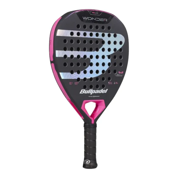 Ракетка для падела BULLPADEL Wonder 27, 497250, для продв.игроков, стекловолокно, карбон, черно-роз за 42&nbsp;969.20 ₽ в Томске