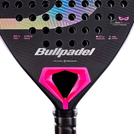 Ракетка для падела BULLPADEL Wonder 27, 497250, для продв.игроков, стекловолокно, карбон, черно-роз за 42&nbsp;969.20 ₽ купить в Томске