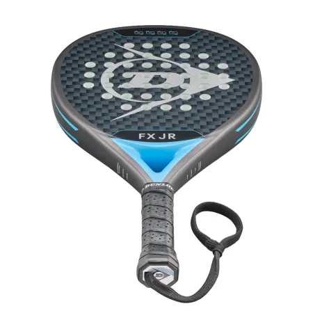 Ракетка для падела Dunlop FX Jr, 10370738, для юниоров, гибрид, графит, черно-голубой за 11&nbsp;019.40 ₽ купить в Томске