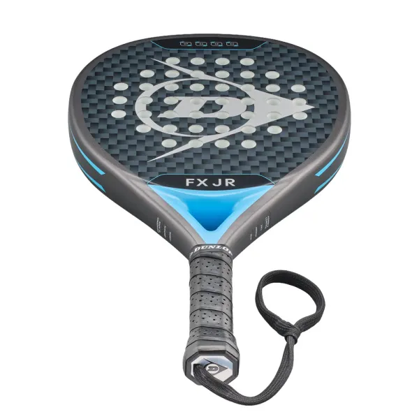 Ракетка для падела Dunlop FX Jr, 10370738, для юниоров, гибрид, графит, черно-голубой за 11&nbsp;019.40 ₽ в Томске