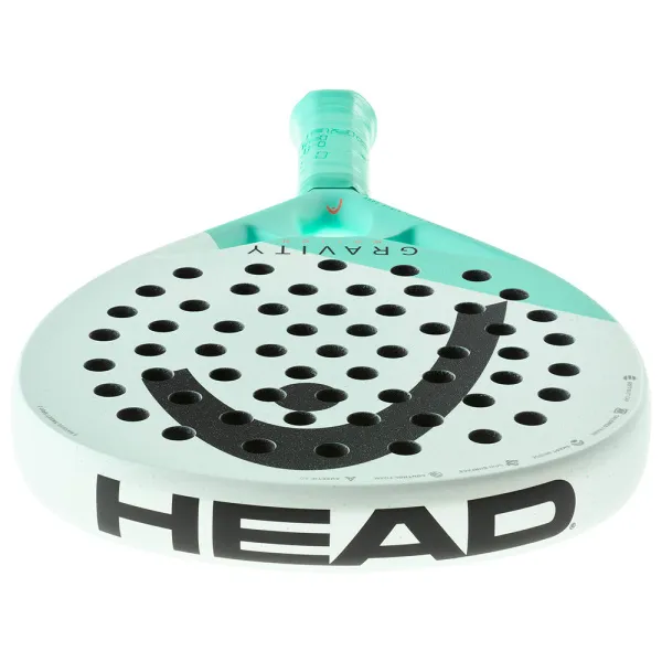 Ракетка для падела HEAD Gravity Motion, 224014, для продвинутых игроков, карбон, бело-бирюзовый за 23&nbsp;604.50 ₽ в Томске