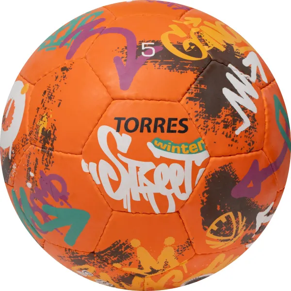 Мяч футб. TORRES Winter Street, F023285, р.5, 32 пан, рез, 4 подкл. слоя, руч. сшив,оранж-мультик. за 2&nbsp;713.20 ₽ в Томске